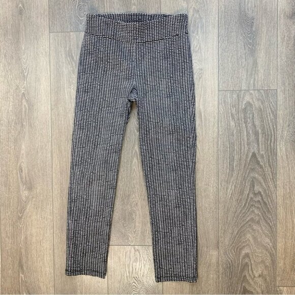 Studio Point Women’s Pants Print Pattern Straight Skinny Leg Pull On Black White - Picture 5 of 12